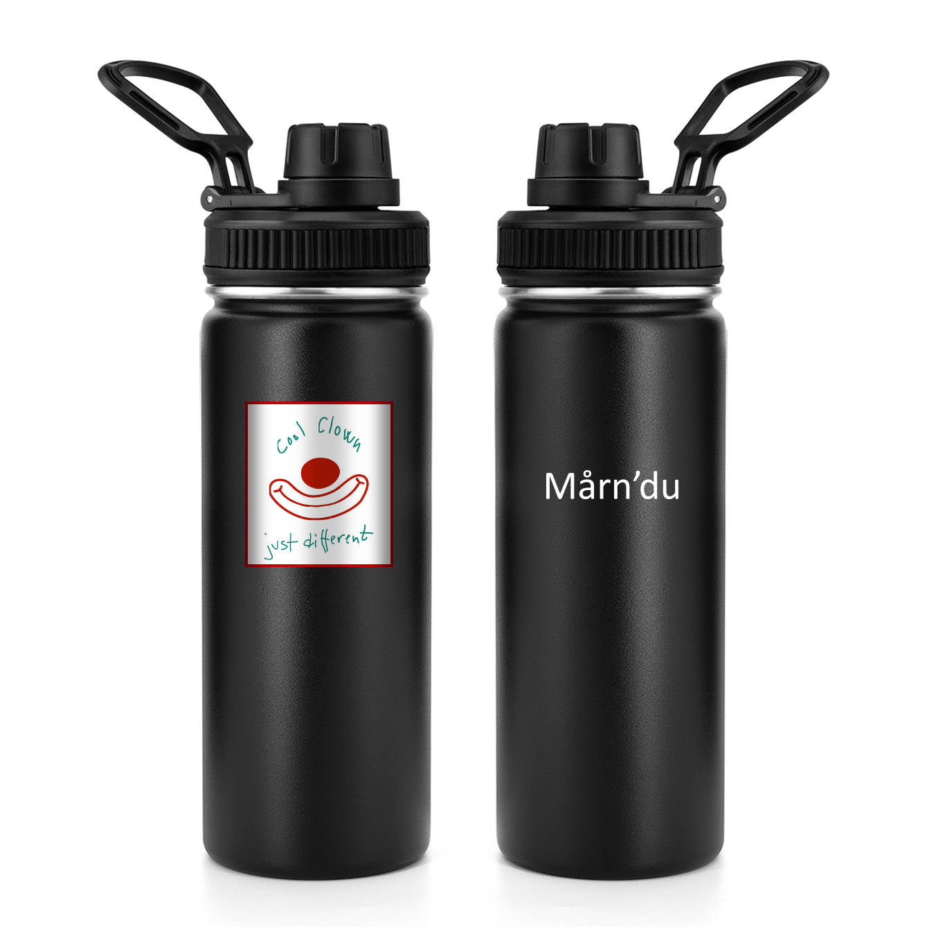 Cool Clown Sports Bottle – Black