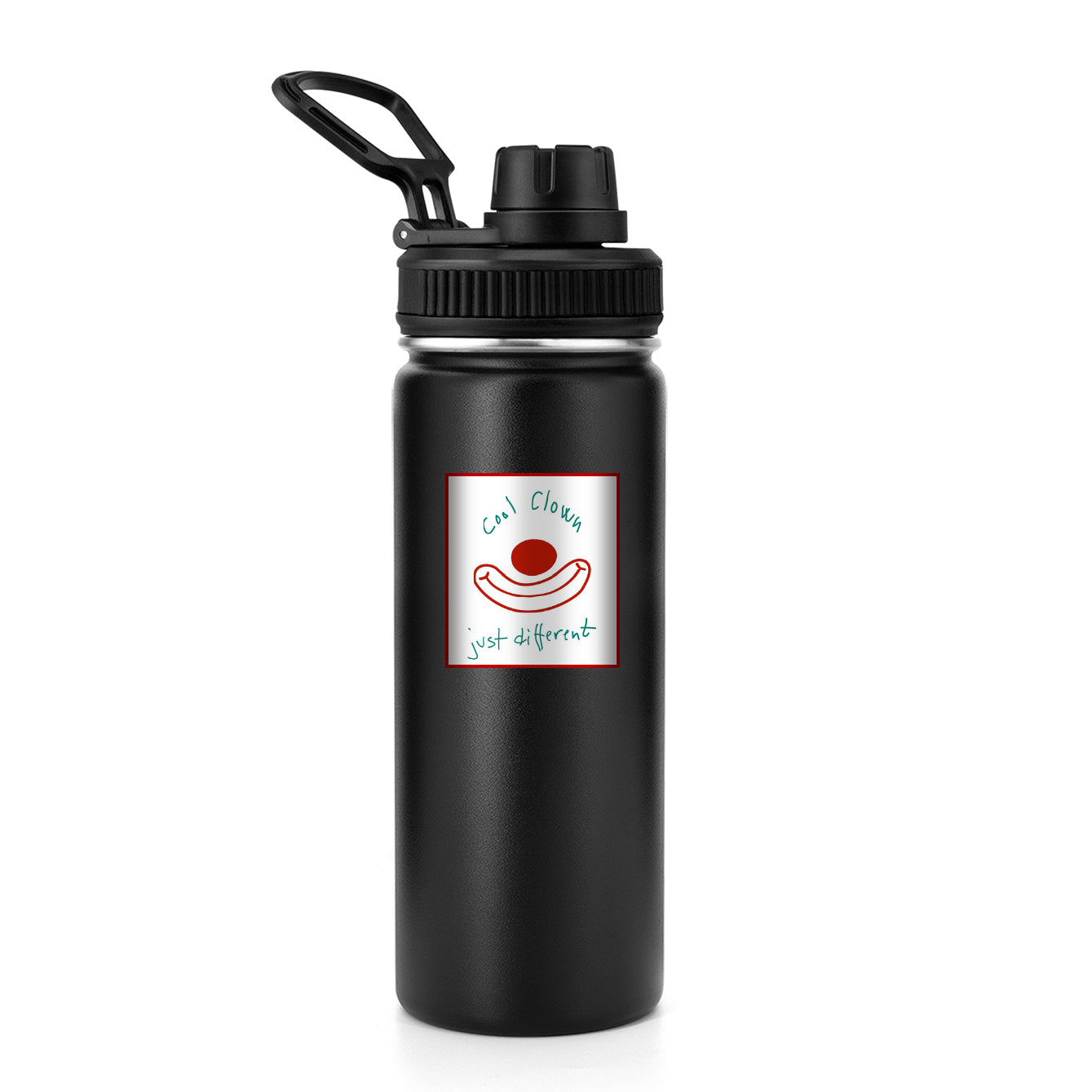 Cool Clown Sports Bottle – Black