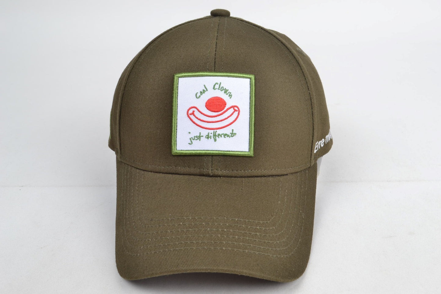 Cool Clown 6 Panel Baseball Caps – Army Green