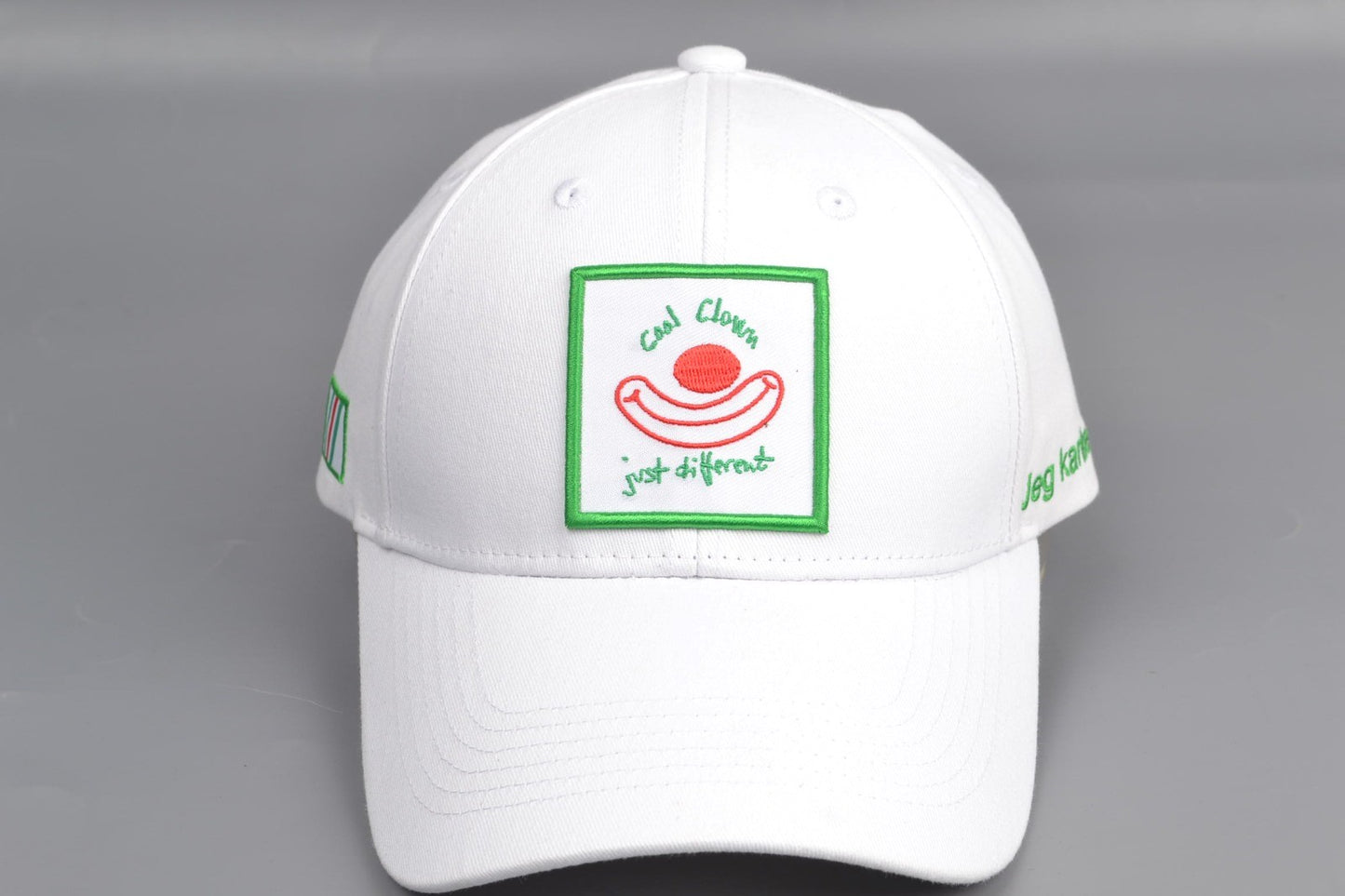 Cool Clown 6 Panel Original Baseball Caps – White